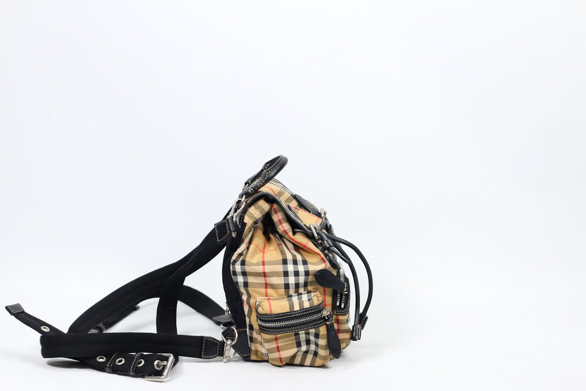 Burberry Beige Fabric Classic Check Rucksack ONE Backpack 4078471 (V2210814)