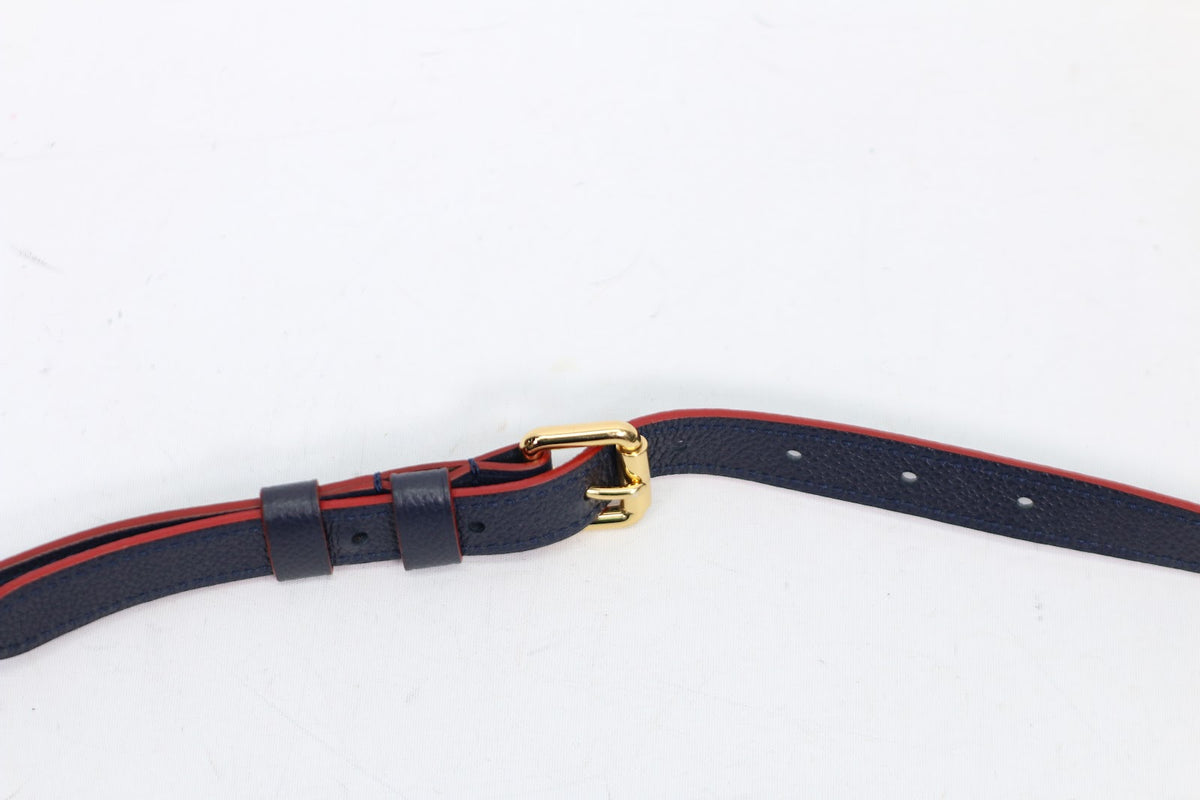Louis Vuitton Navy Marine Rouge Leather Monogram Empreinte Pochette Metis ONE Shoulder Bag M44071