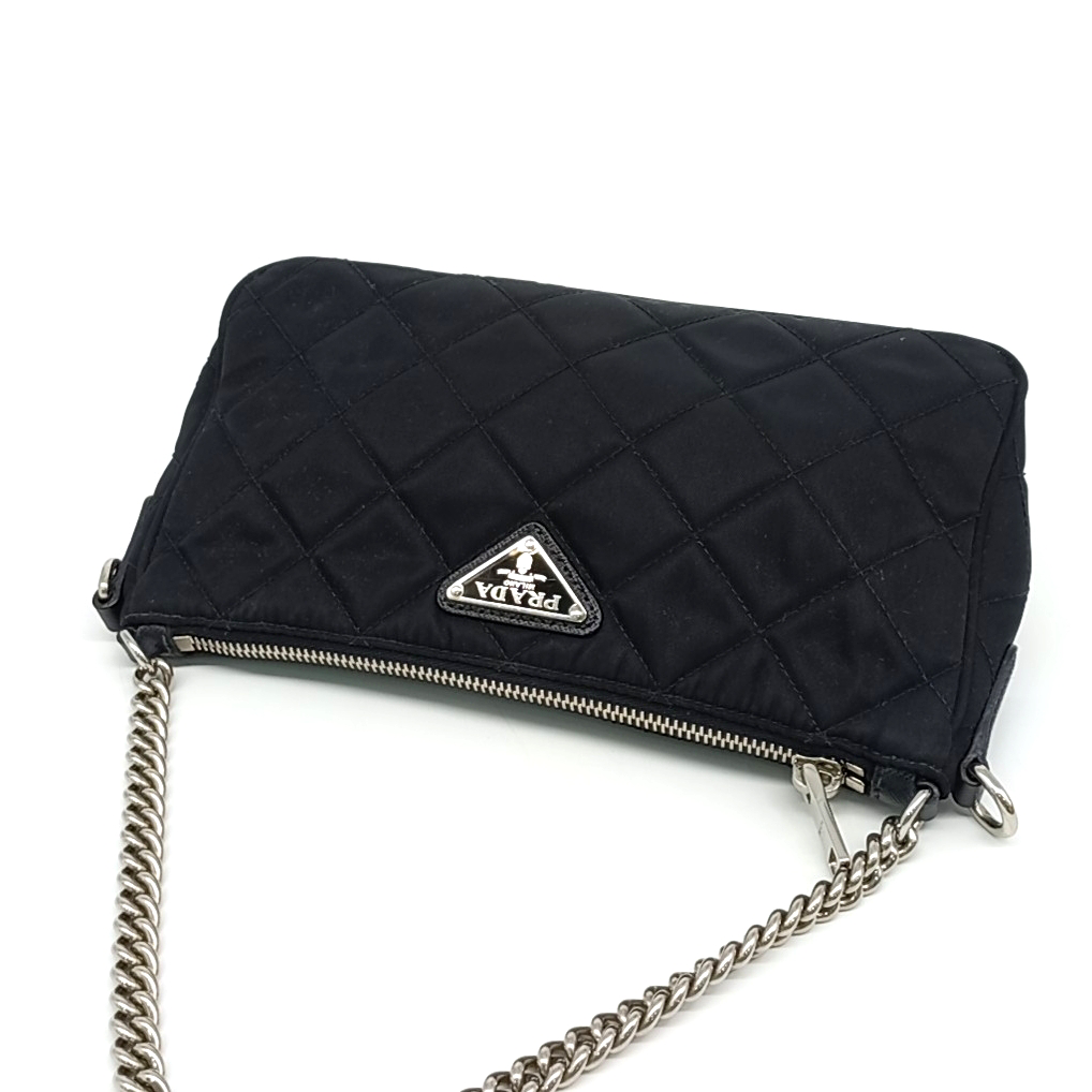 Prada Tessuto Quilted Chain Shoulder Bag (10570751)