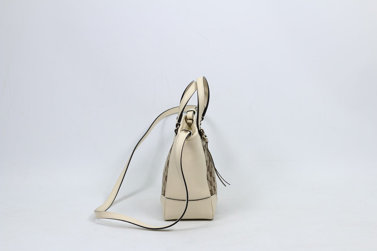 Gucci White Jacquard Canvas GG Small Shoulder Bag 449241