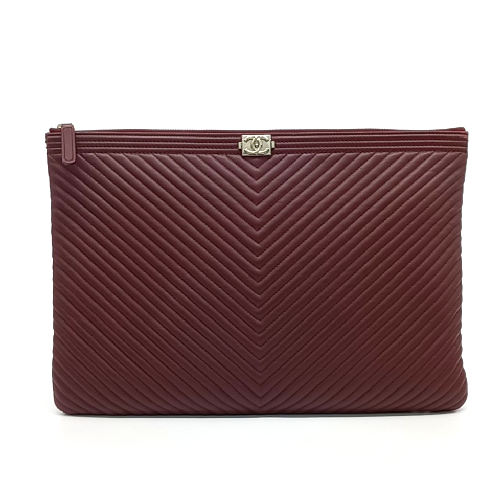 Chanel Chevron Boy Clutch Large (10514939)
