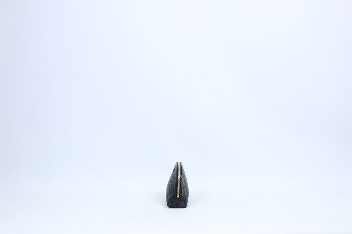 Gucci Black Leather GG Soho Cosmetic Mini Pouch 449893 (V725911)