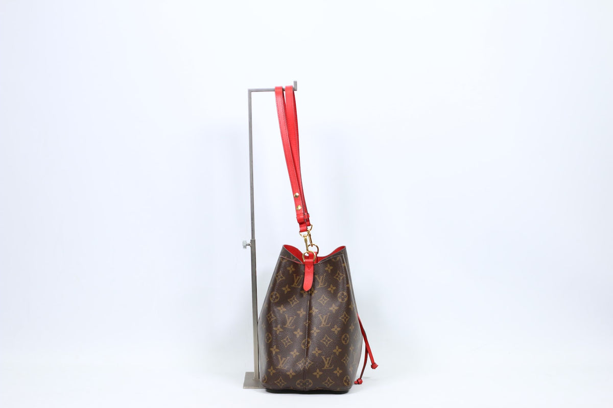 Louis Vuitton Brown Coquelicot PVC Monogram NeoNoe Bucket MM Shoulder Bag M44021 (V1265914)