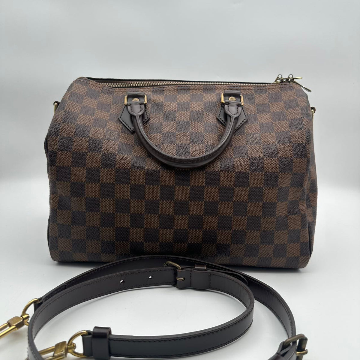 Louis Vuitton Speedy Bandouliere 30 Damier Ebene - front