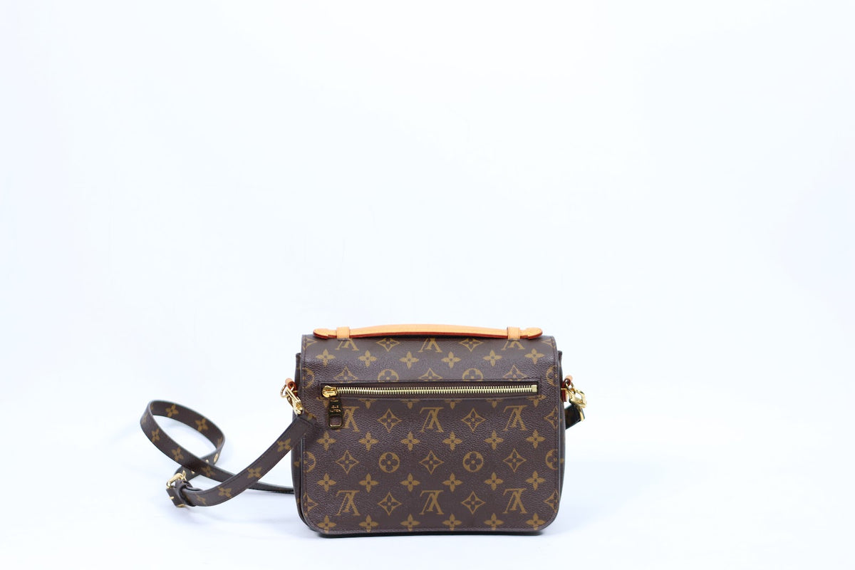 Louis Vuitton Brown PVC Monogram Canvas Pochette Metis ONE Shoulder Bag M40780 (V12138903)