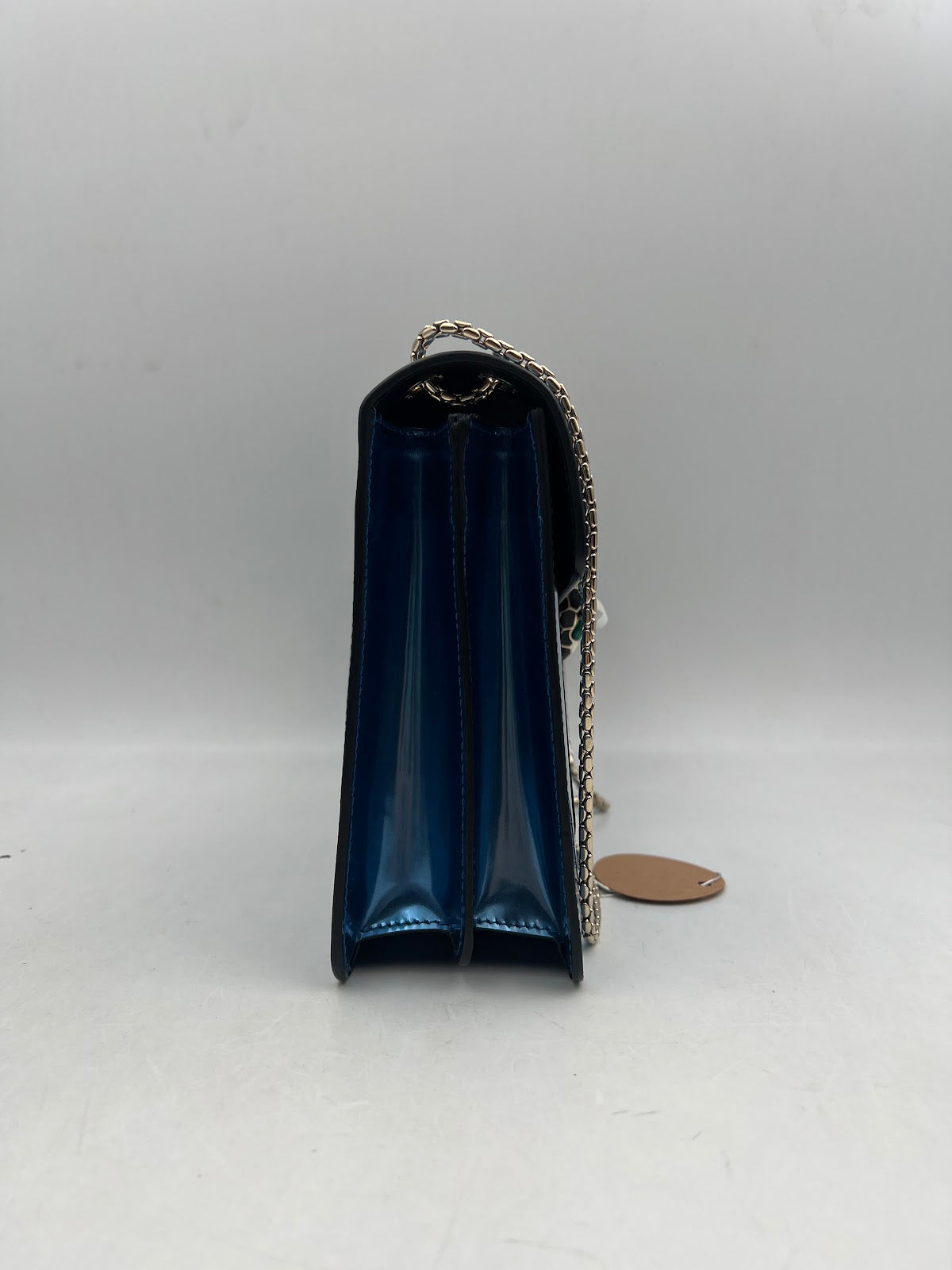 Bvlgari Serpenti Forever Flap Bag, Blue Patent