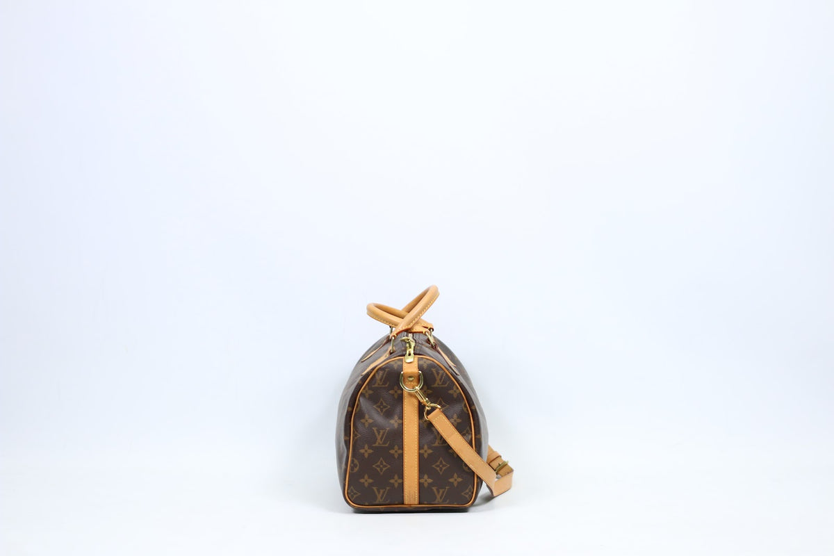 Louis Vuitton Brown PVC Monogram Canvas Bandouliere Speedy 30 Tote Bag M40391 (V1268915)