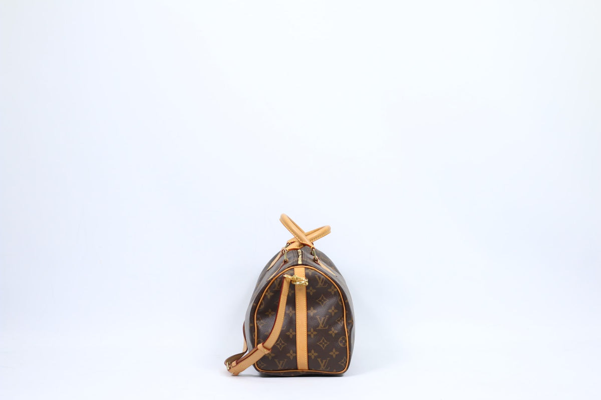 Louis Vuitton Brown PVC Monogram Canvas Bandouliere Speedy 30 Tote Bag M40391 (V1268915)