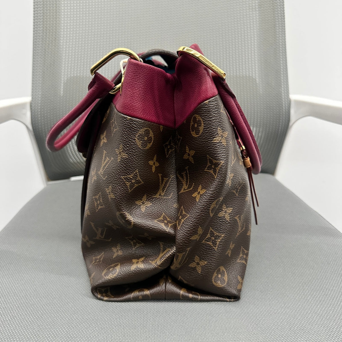 Louis Vuitton Olympe Monogram/Purple Top Handle Bag (LY1497)