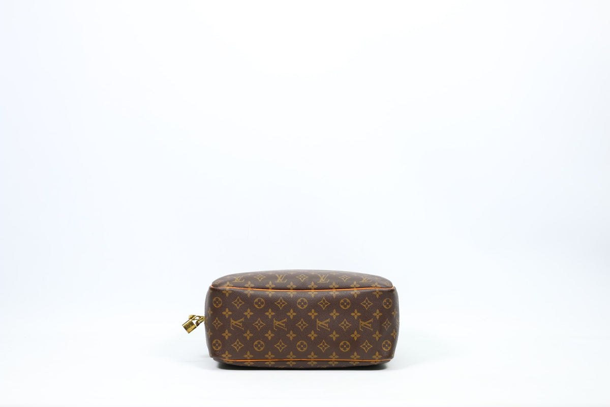 Louis Vuitton Brown PVC Monogram Canvas Bowling Vanity Deauville ONE Tote Bag M47270