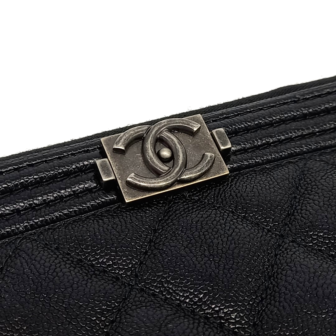Chanel Caviar Boy Clutch Large (10337333)