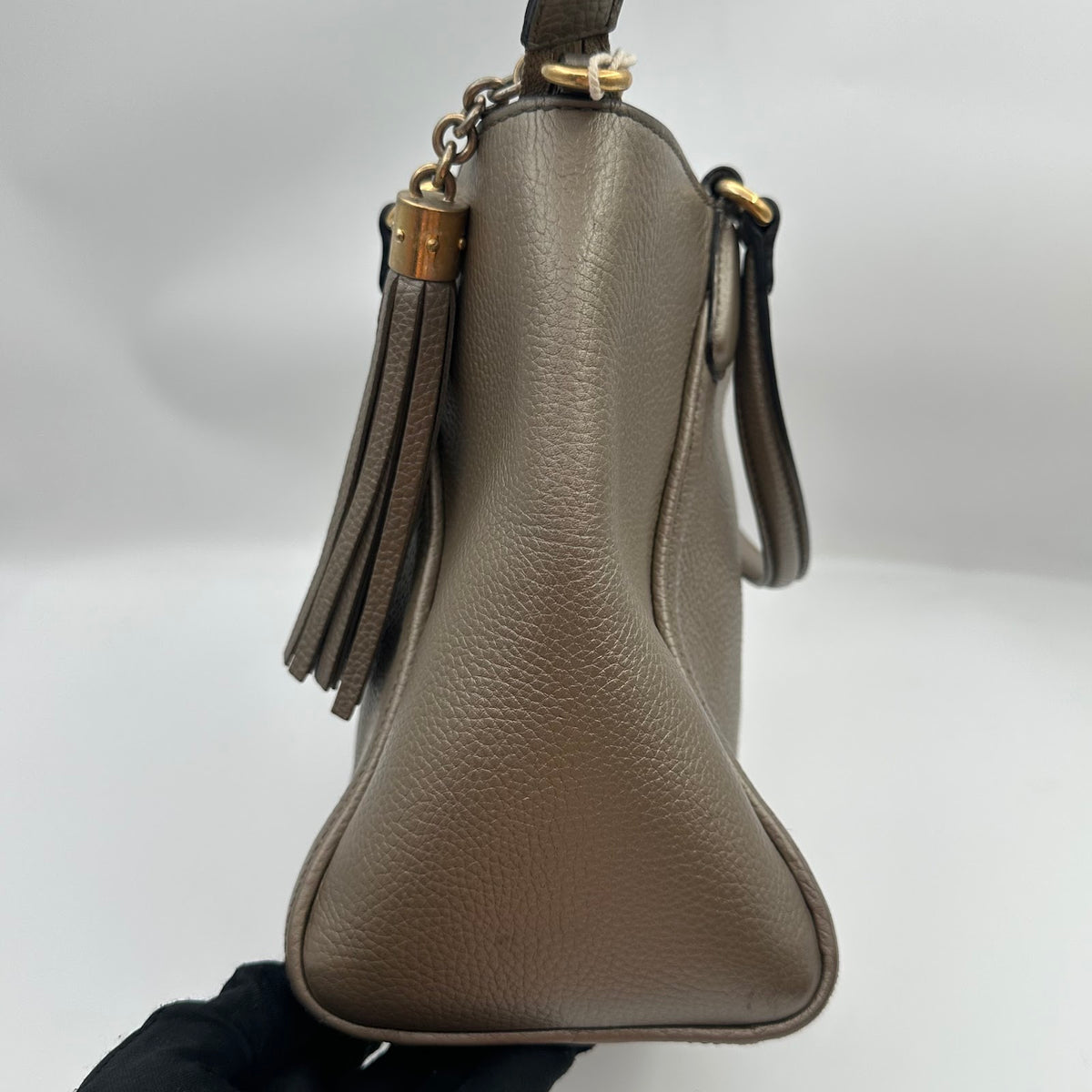 Gucci Embossed Calfskin Top Handle Bag Gold (LY1265)