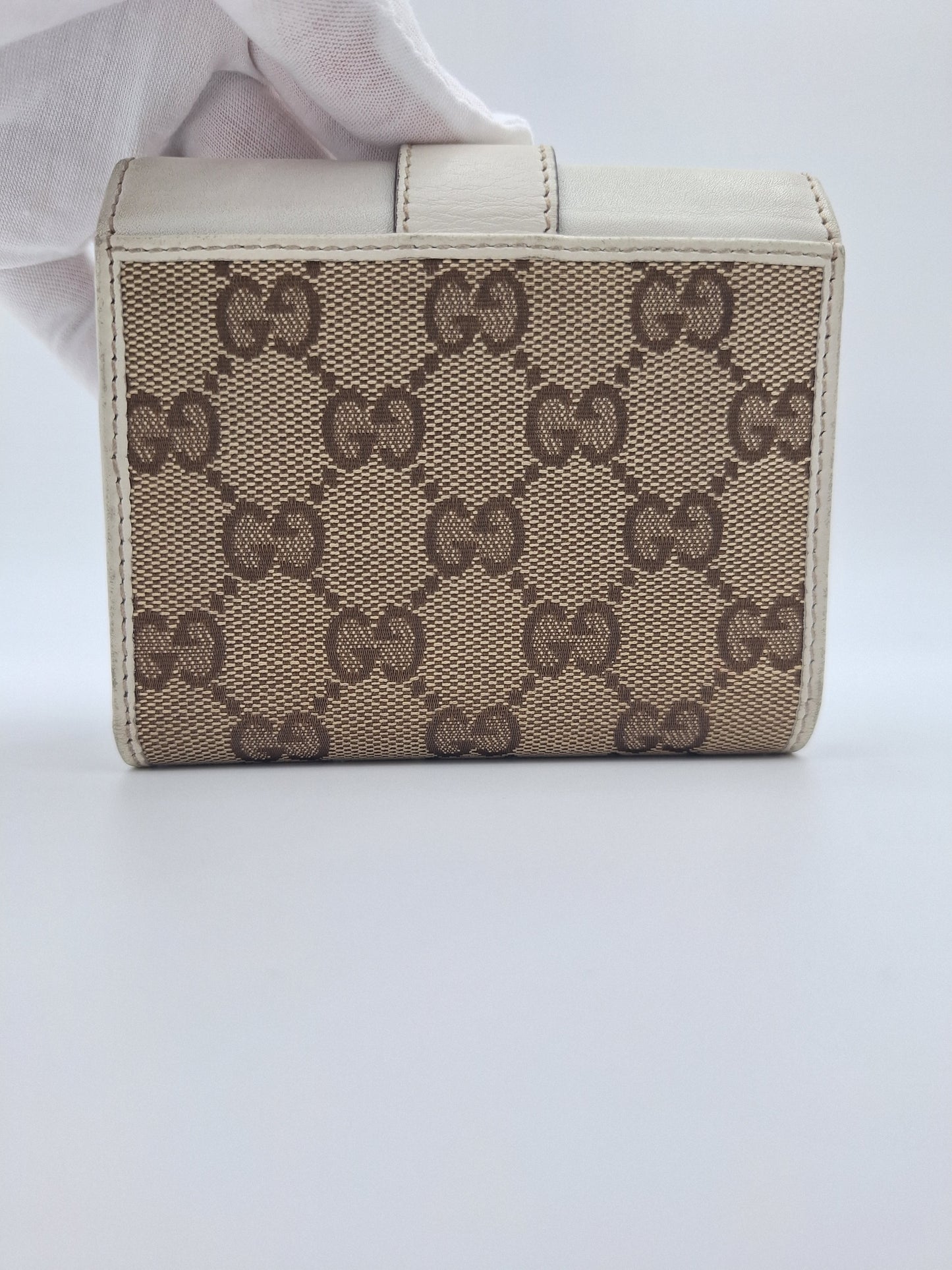 GUCCI GG JACQUARD TRI-FOLD WALLET