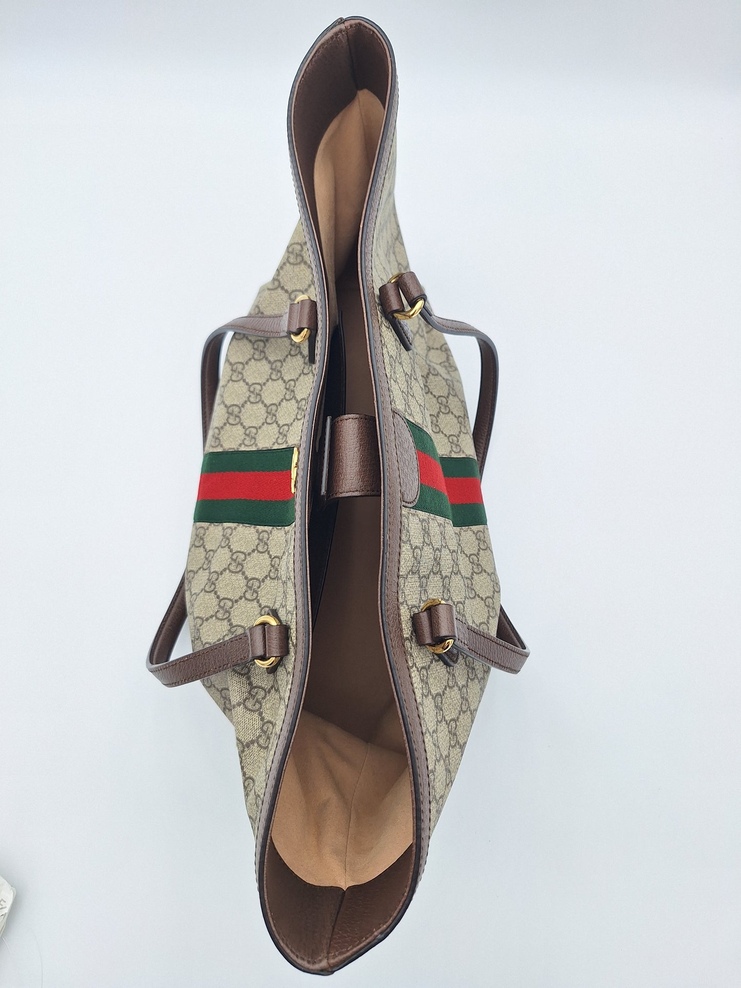 GUCCI GG SUPREME OPHIDIA MEDIUM TOTE BAG (631685)