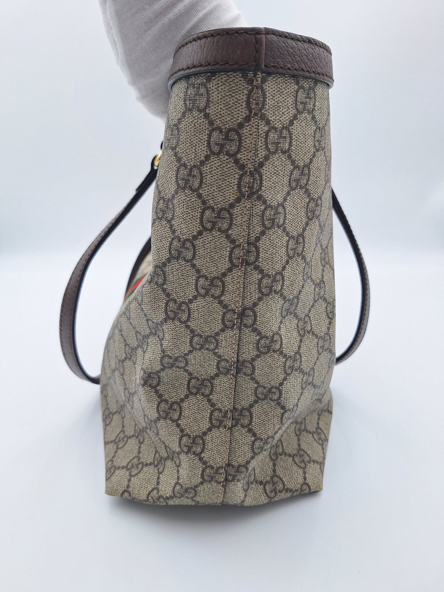 GUCCI GG SUPREME OPHIDIA MEDIUM TOTE BAG (631685)
