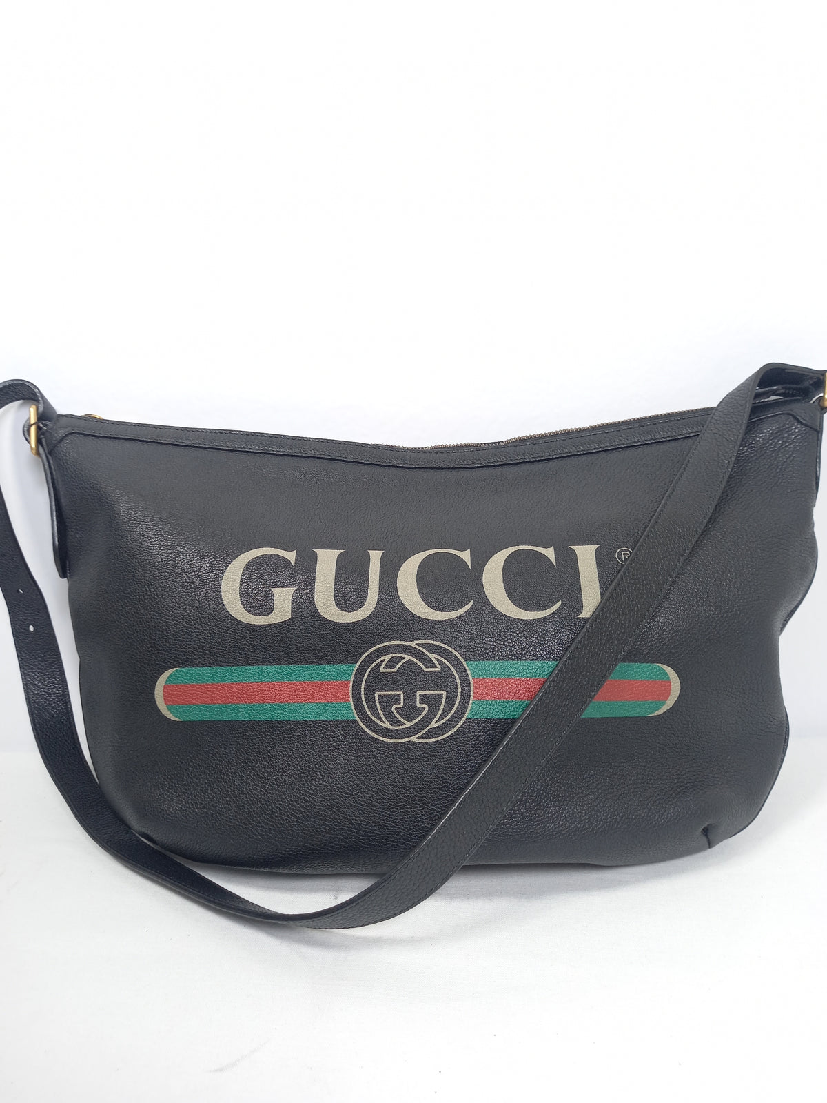 M0804P14 Gucci Logo Half-Moon Hobo Bag (JP)