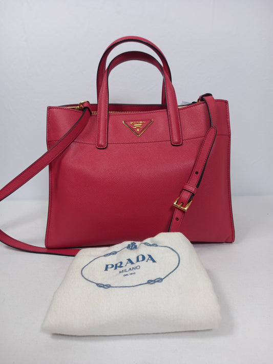 M0804P24 Prada Saffiano Soft Triple Pocket Tote (JP)