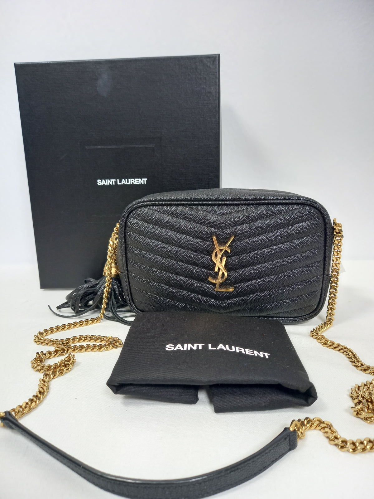 M0804P40 Saint Laurent Lou Mini Chain Camera Bag (JP)