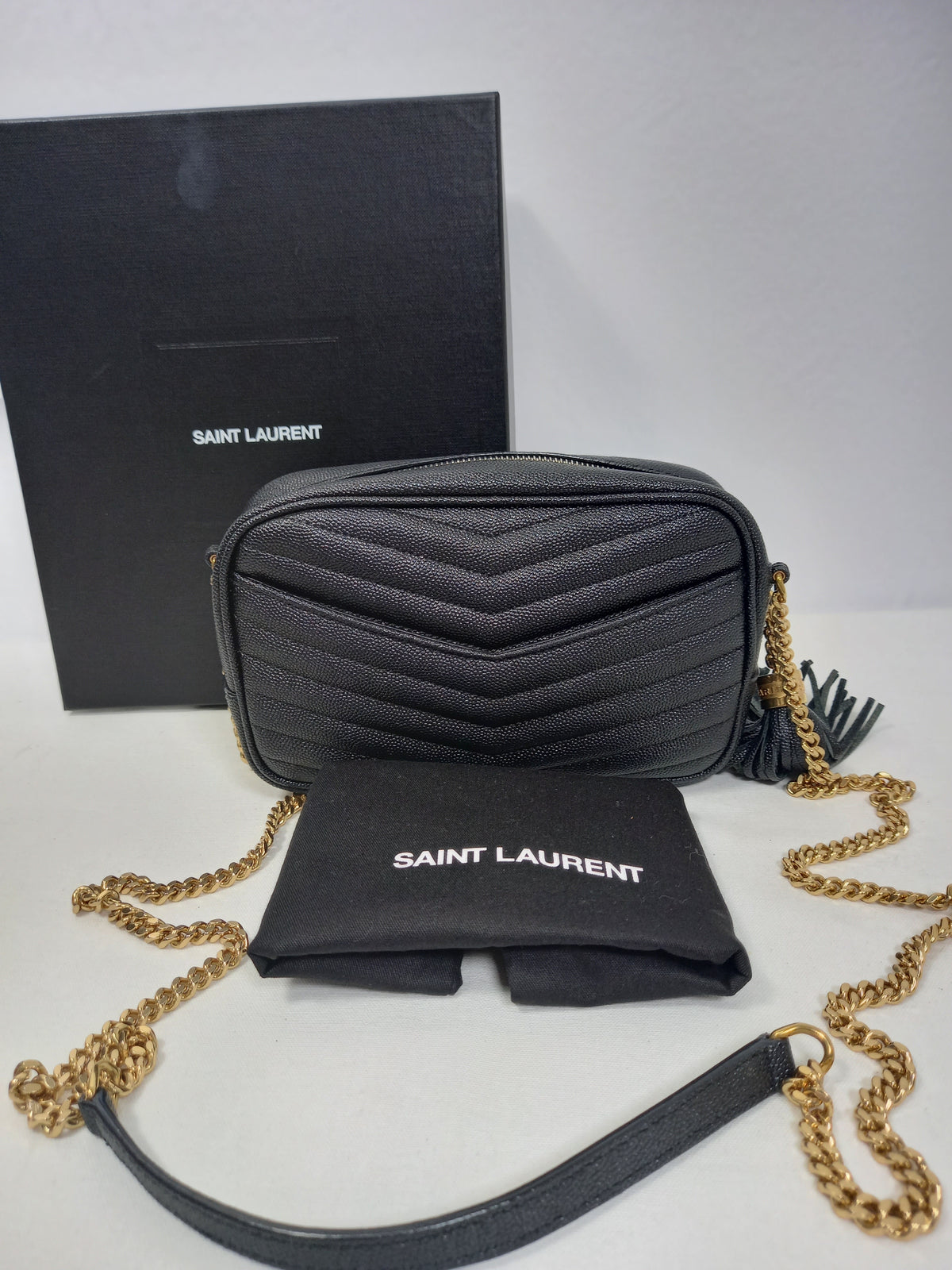 M0804P40 Saint Laurent Lou Mini Chain Camera Bag (JP)