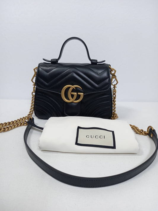 M0804P51 Gucci GG Marmont Mini Top Handle Bag (JP)