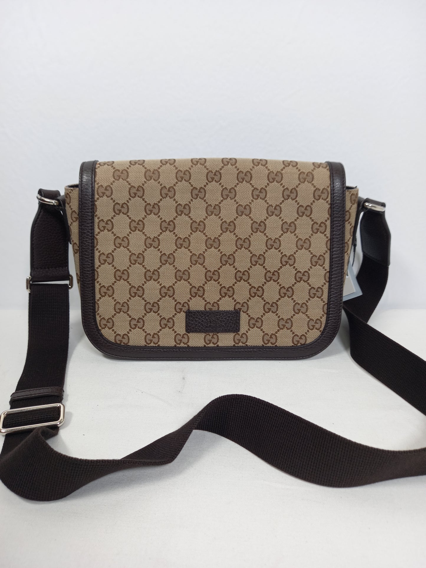 M0804P54 Gucci GG Canvas Flap Messenger Bag (JP)