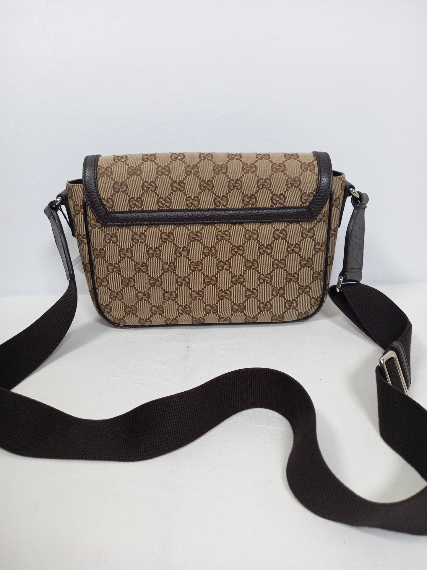 M0804P54 Gucci GG Canvas Flap Messenger Bag (JP)