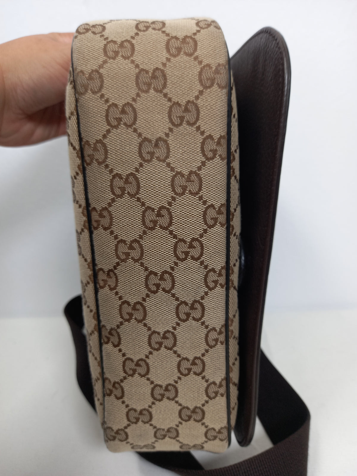 M0804P54 Gucci GG Canvas Flap Messenger Bag (JP)