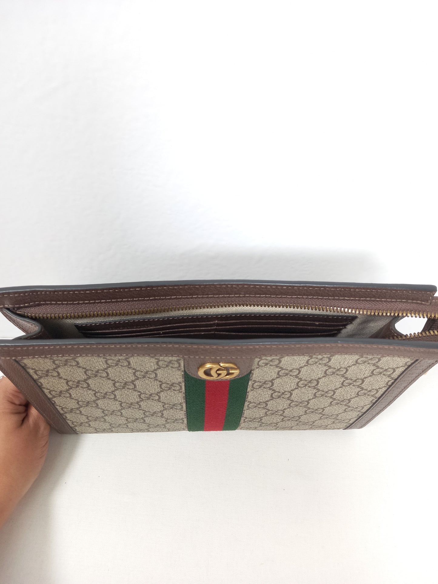 M0804P57 Gucci GG Supreme Web Ophidia Clutch Bag (JP)