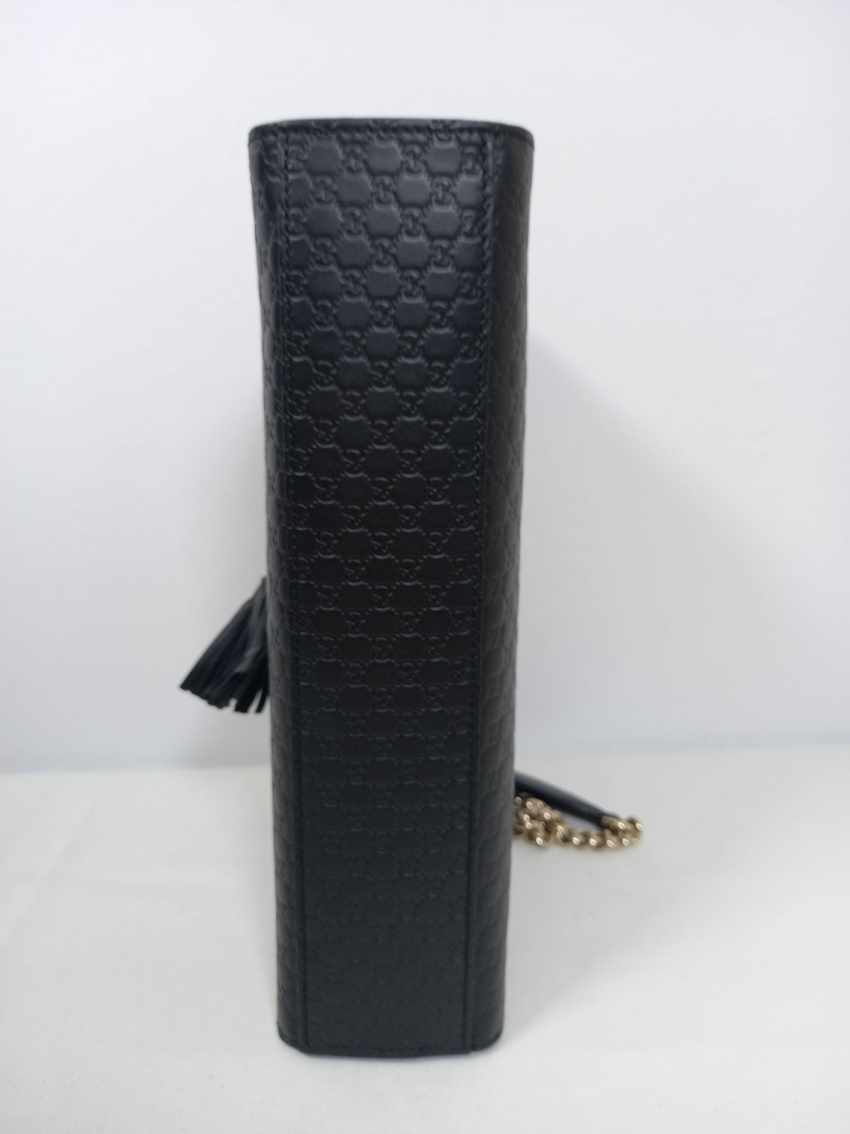 M0804P58 Gucci Black Microguccissima Leather Emily Chain Shoulder Bag (JP)