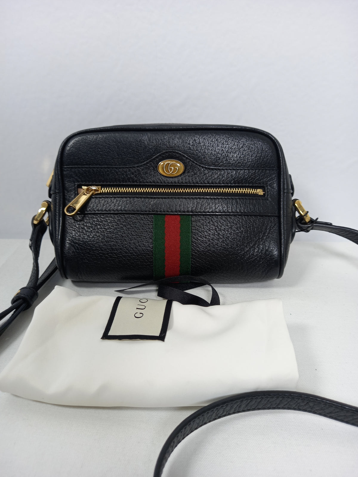 M0804P63 Gucci Calfskin Web Mini Ophidia Shoulder Bag (JP)