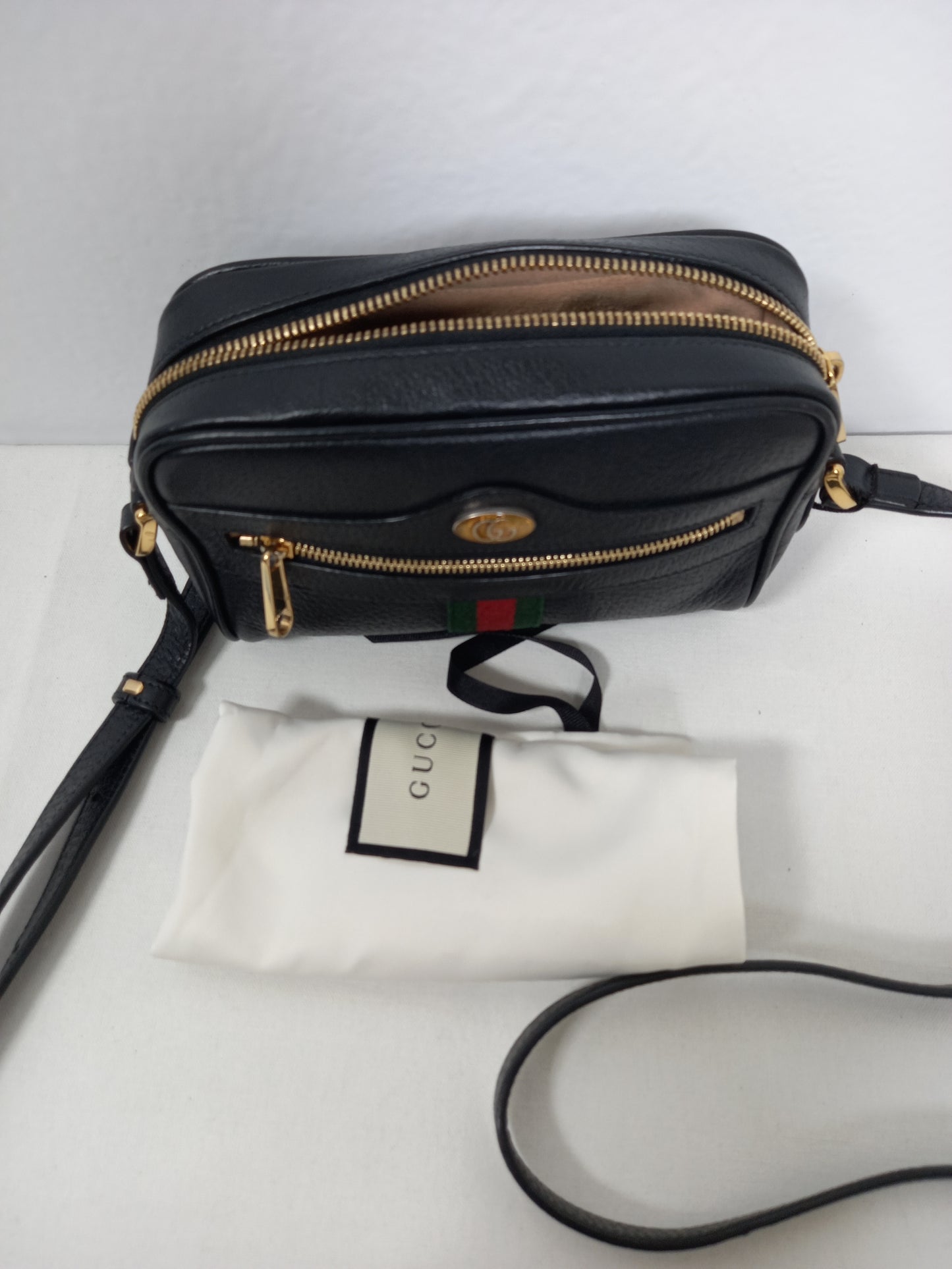 M0804P63 Gucci Calfskin Web Mini Ophidia Shoulder Bag (JP)