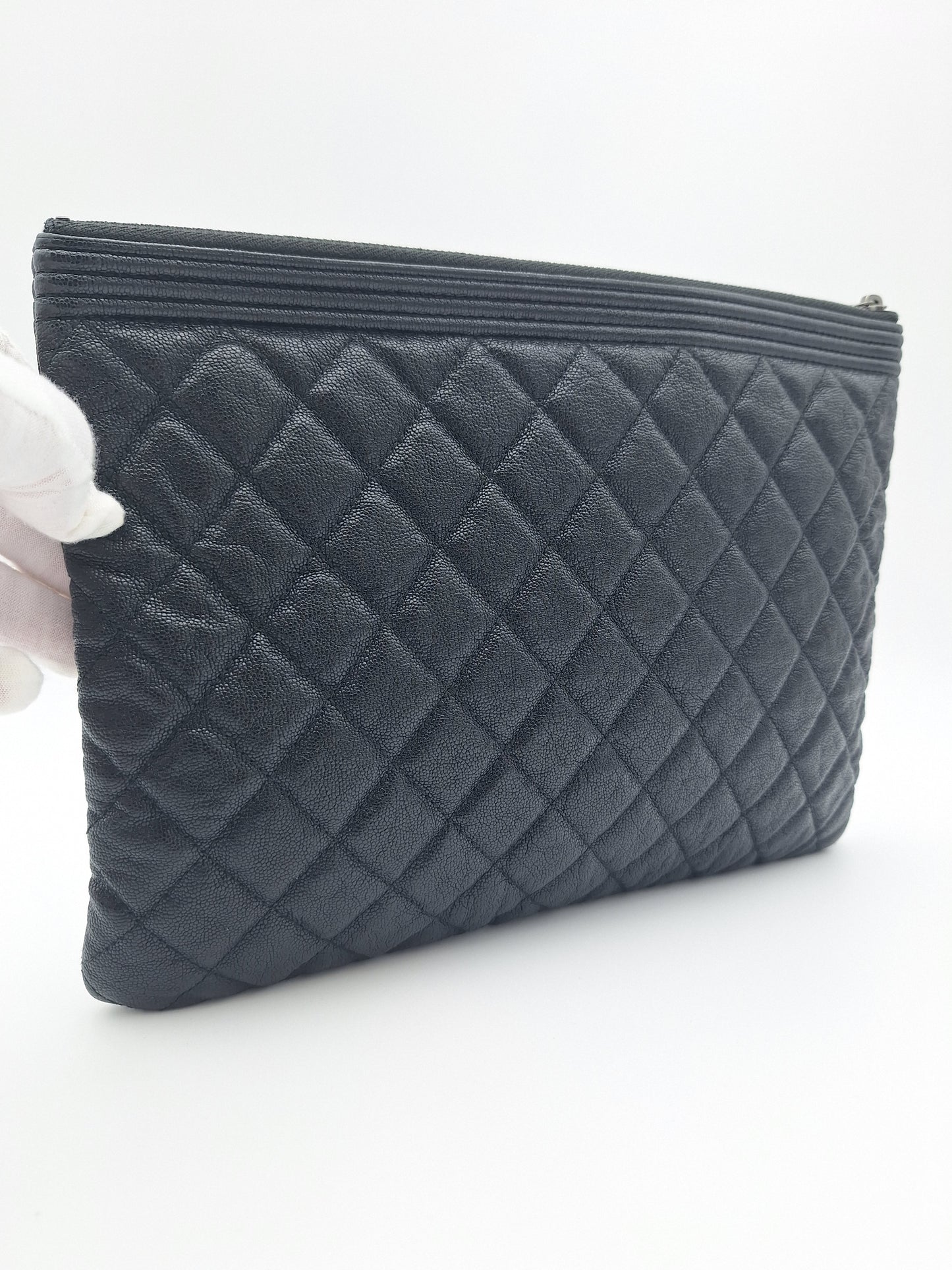 CHANEL CAVIAR BOY CLUTCH NEW MEDIUM (US)