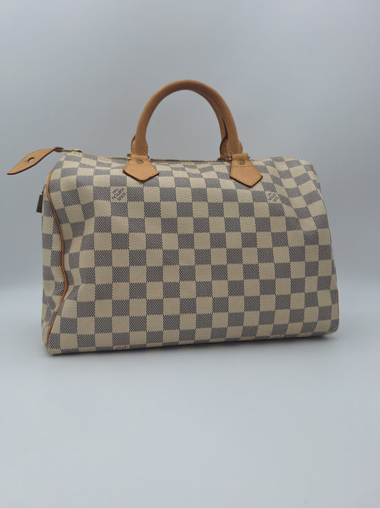 Louis Vuitton Beige Damier Azur Speedy 30 Tote Bag (US)