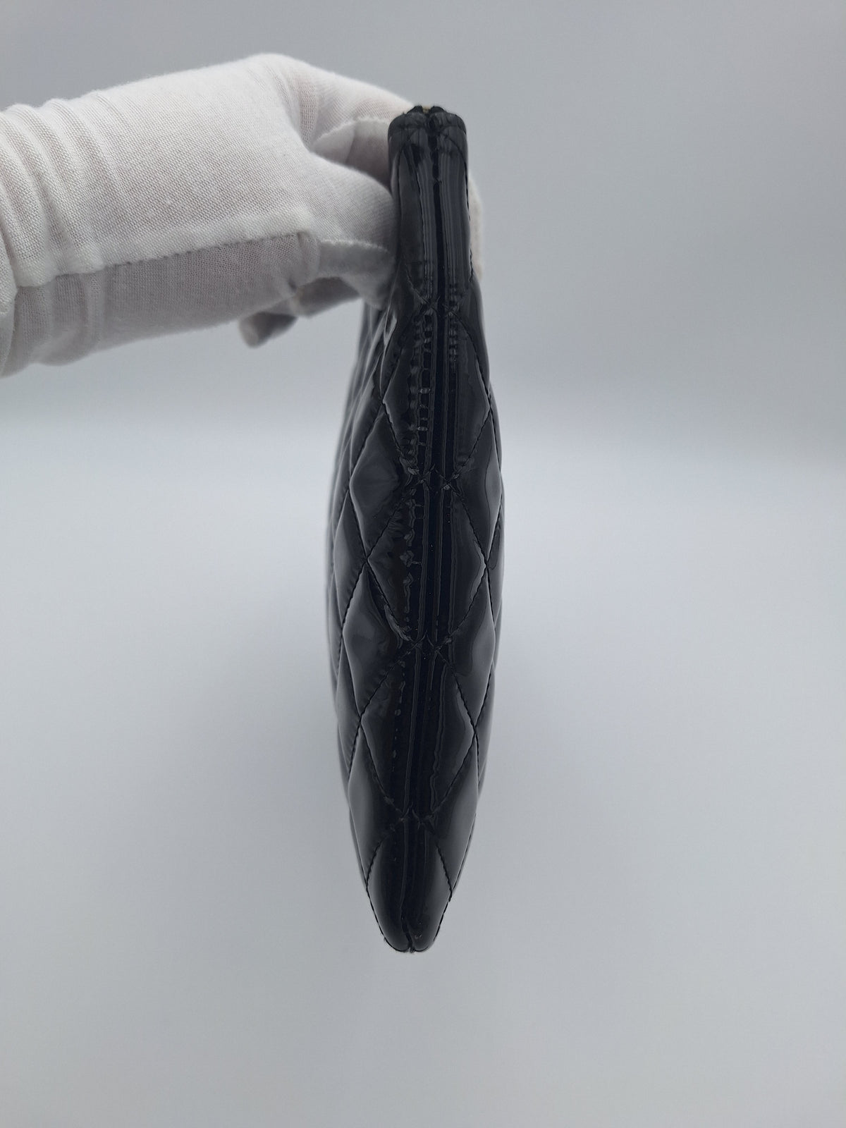 Chanel Black Quilted Patent Medium Cosmetic O-Case (US)