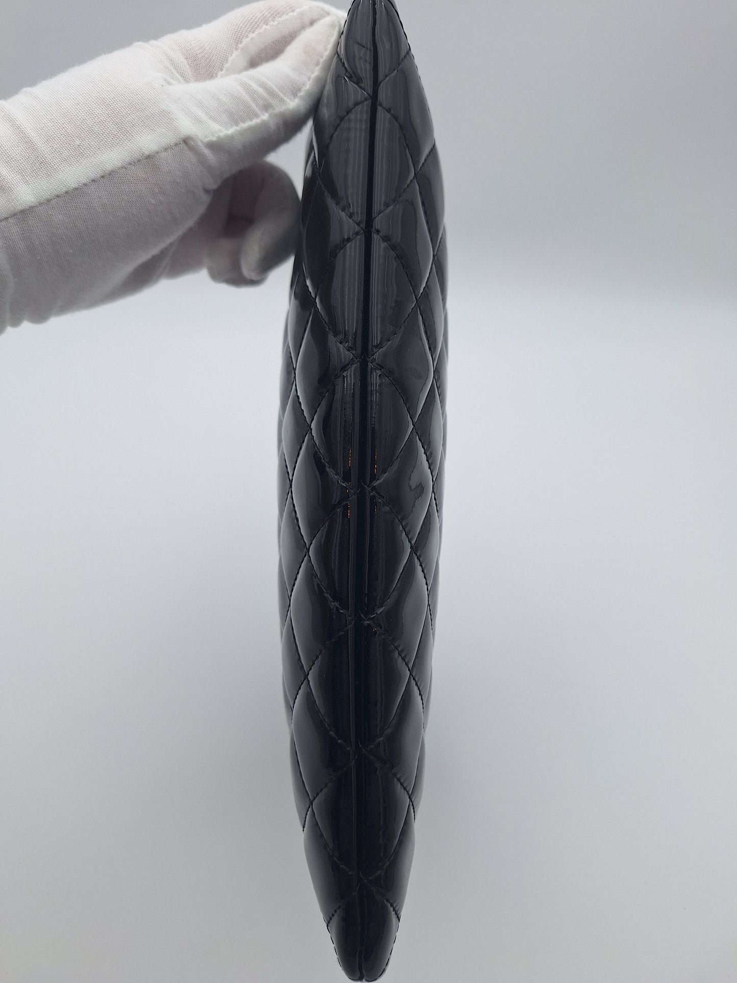 Chanel Black Quilted Patent Medium Cosmetic O-Case (US)