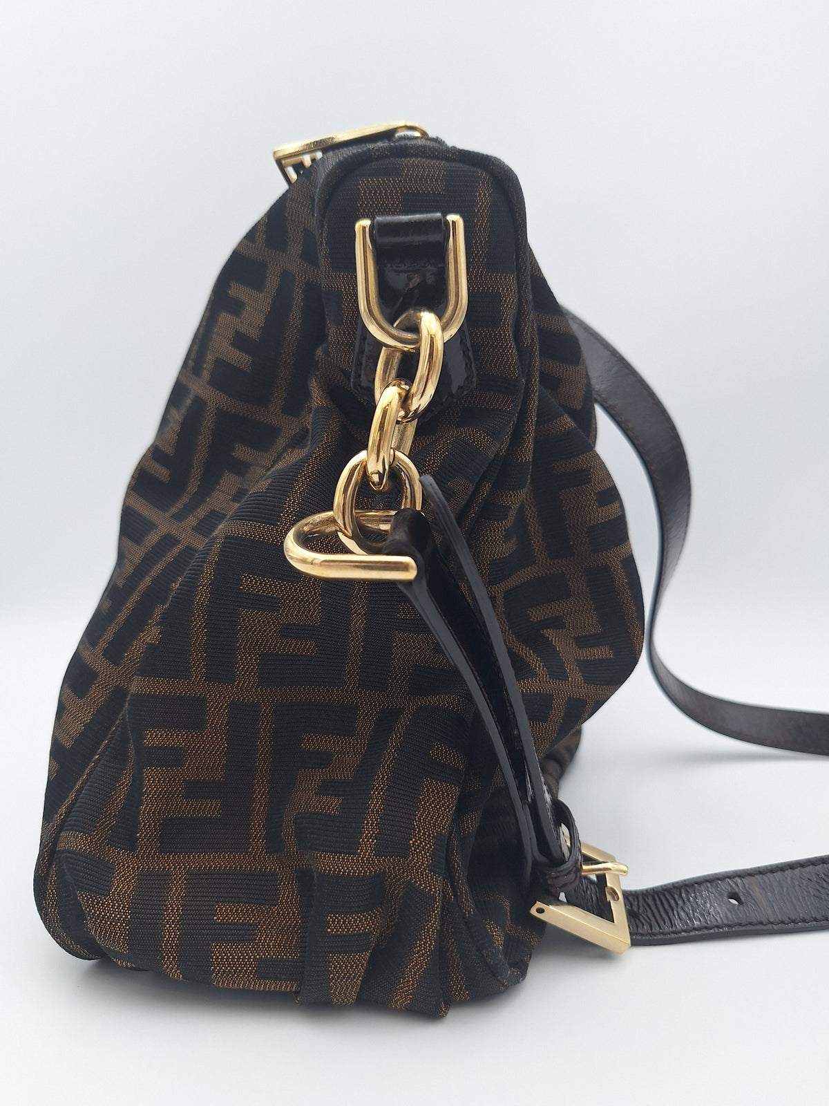 Fendi Zucca Canvas Mia Flap Shoulder Bag (US)