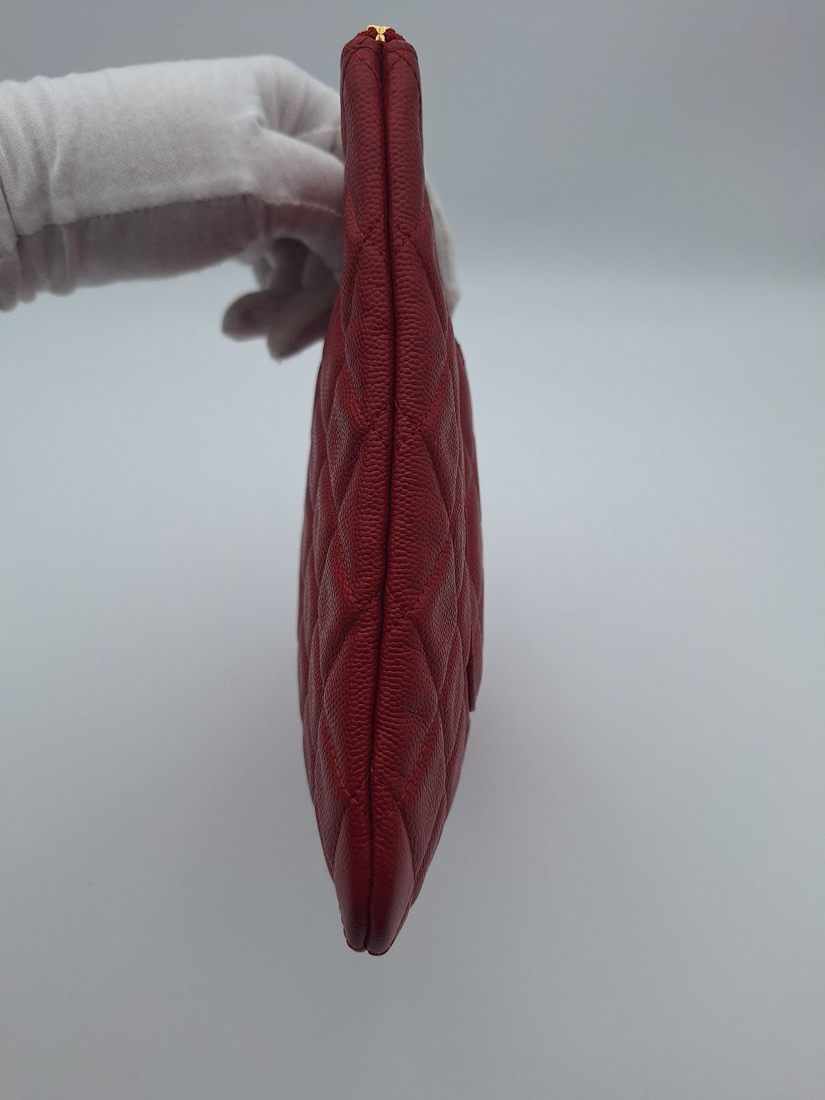 Chanel Clutch New Medium Red Caviar Leather Clutch Bag (US)