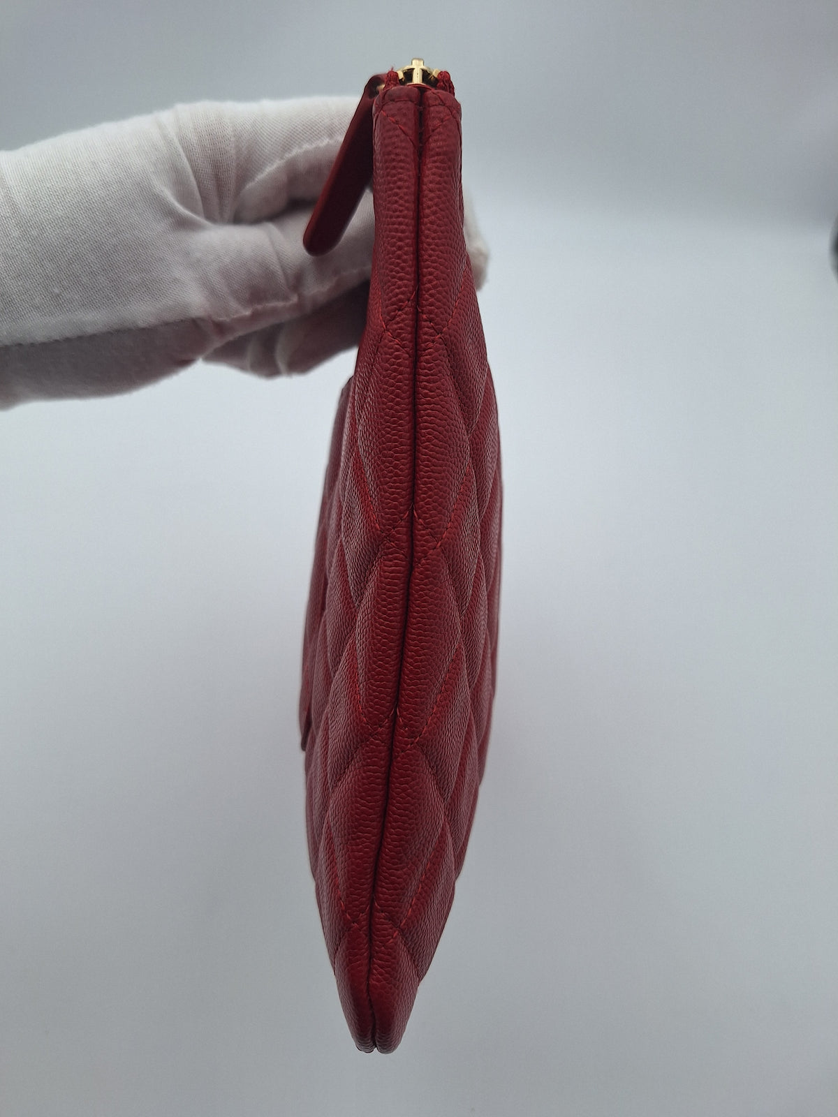 Chanel Clutch New Medium Red Caviar Leather Clutch Bag (US)