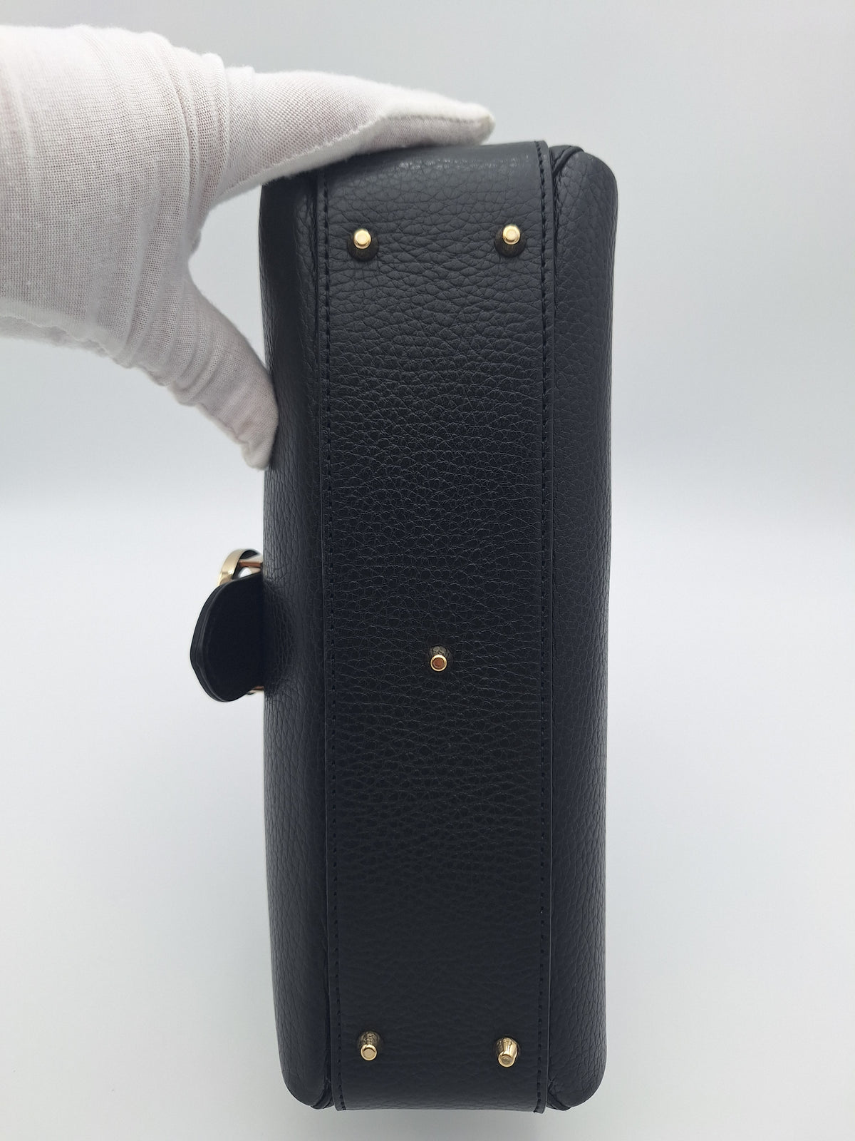 Gucci Black Dollar Calfskin Interlocking G Top Handle Bag (US)