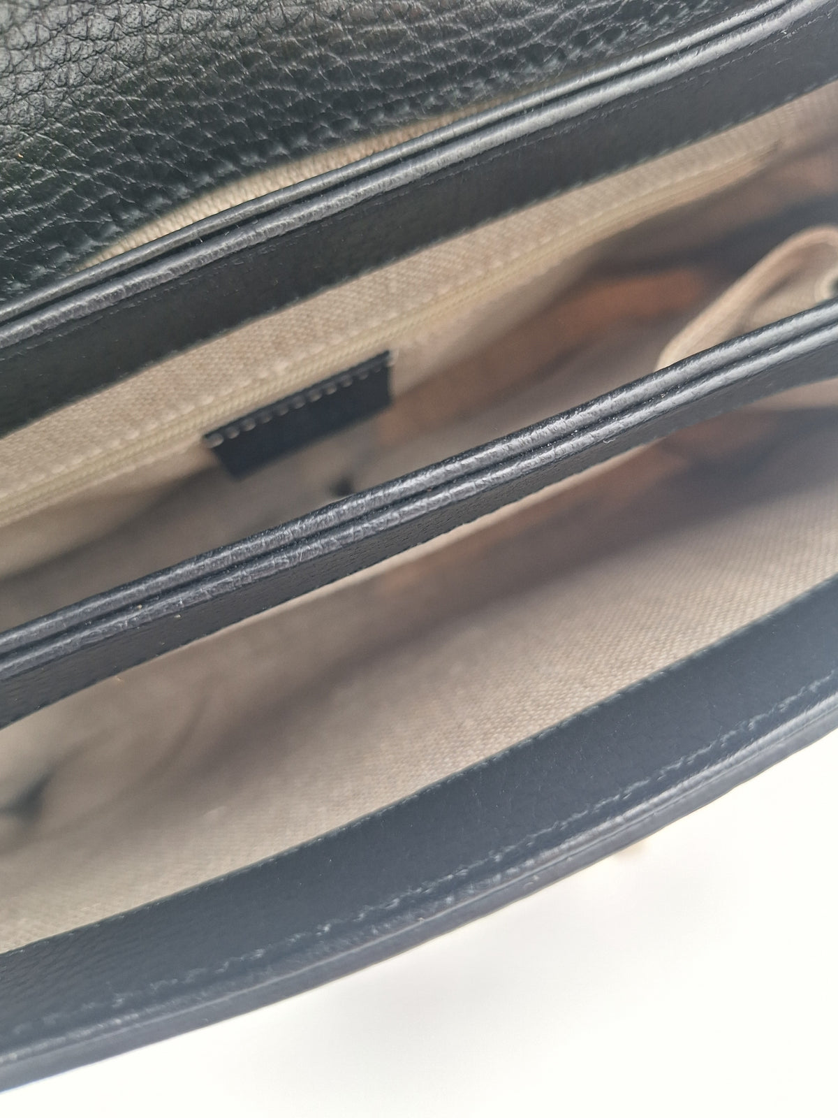 Gucci Black Dollar Calfskin Interlocking G Top Handle Bag (US)
