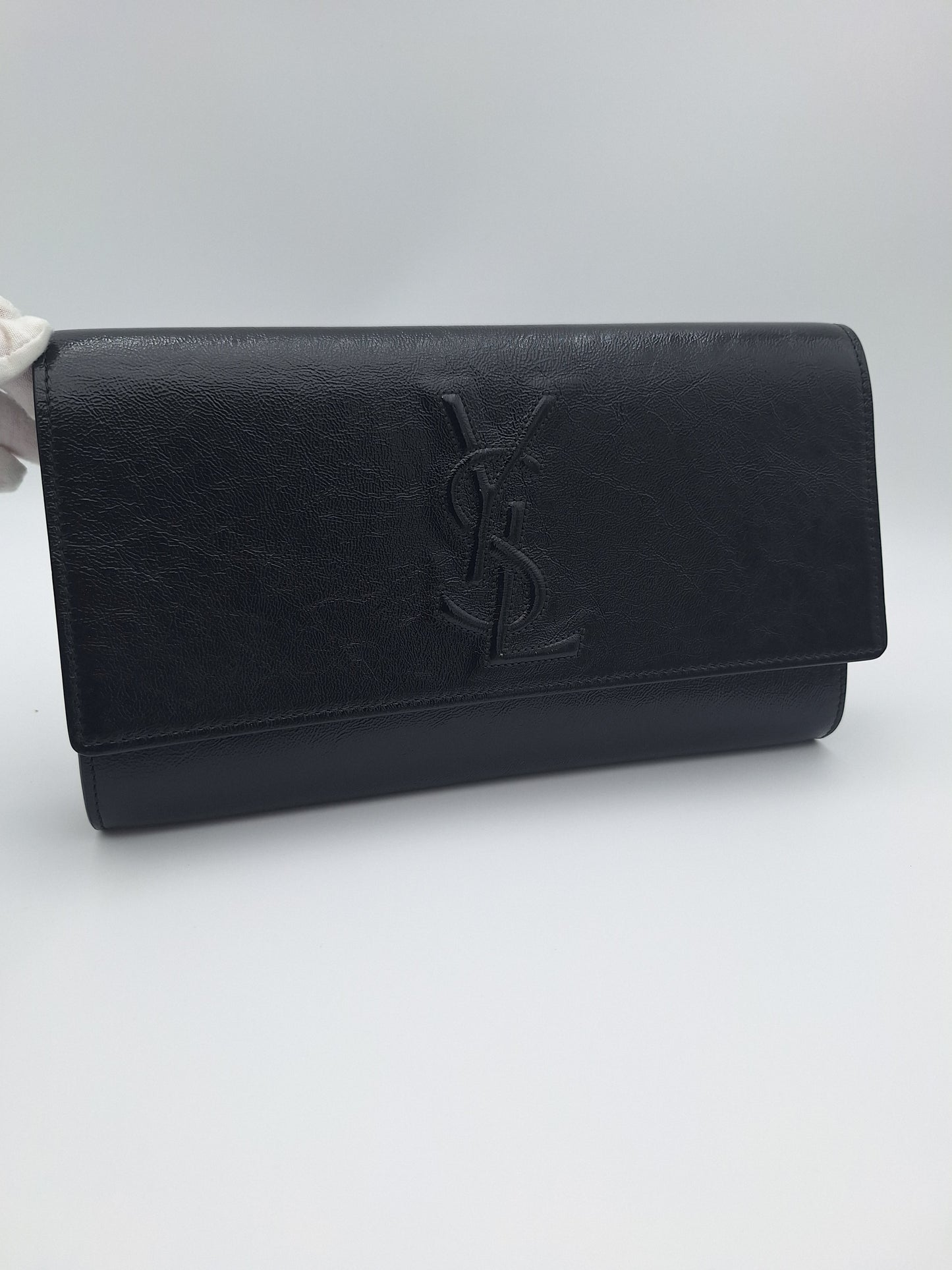 Yves Saint Laurent Belle de Jour Black Patent Leather Clutch (US)