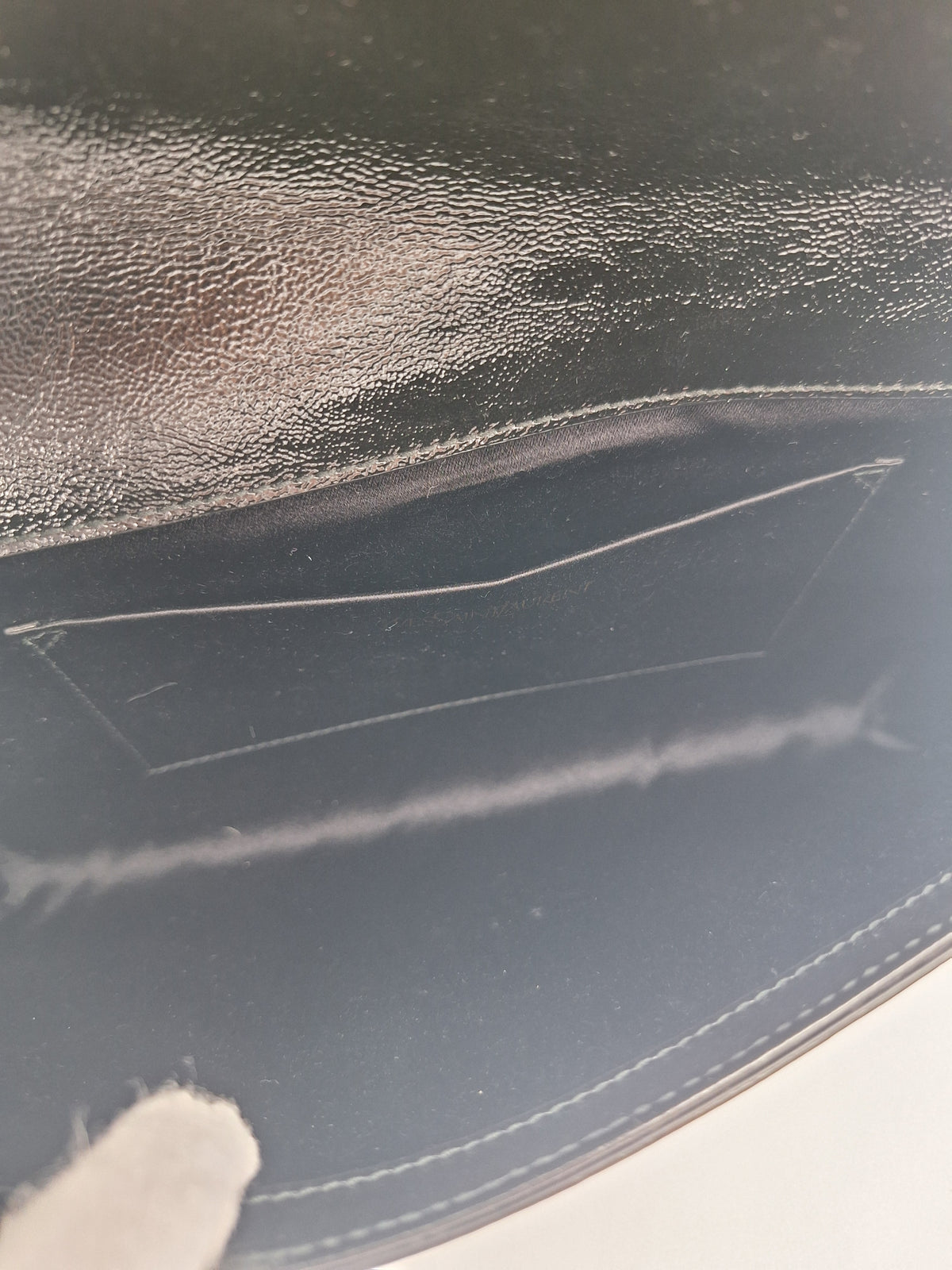 Yves Saint Laurent Belle de Jour Black Patent Leather Clutch (US)