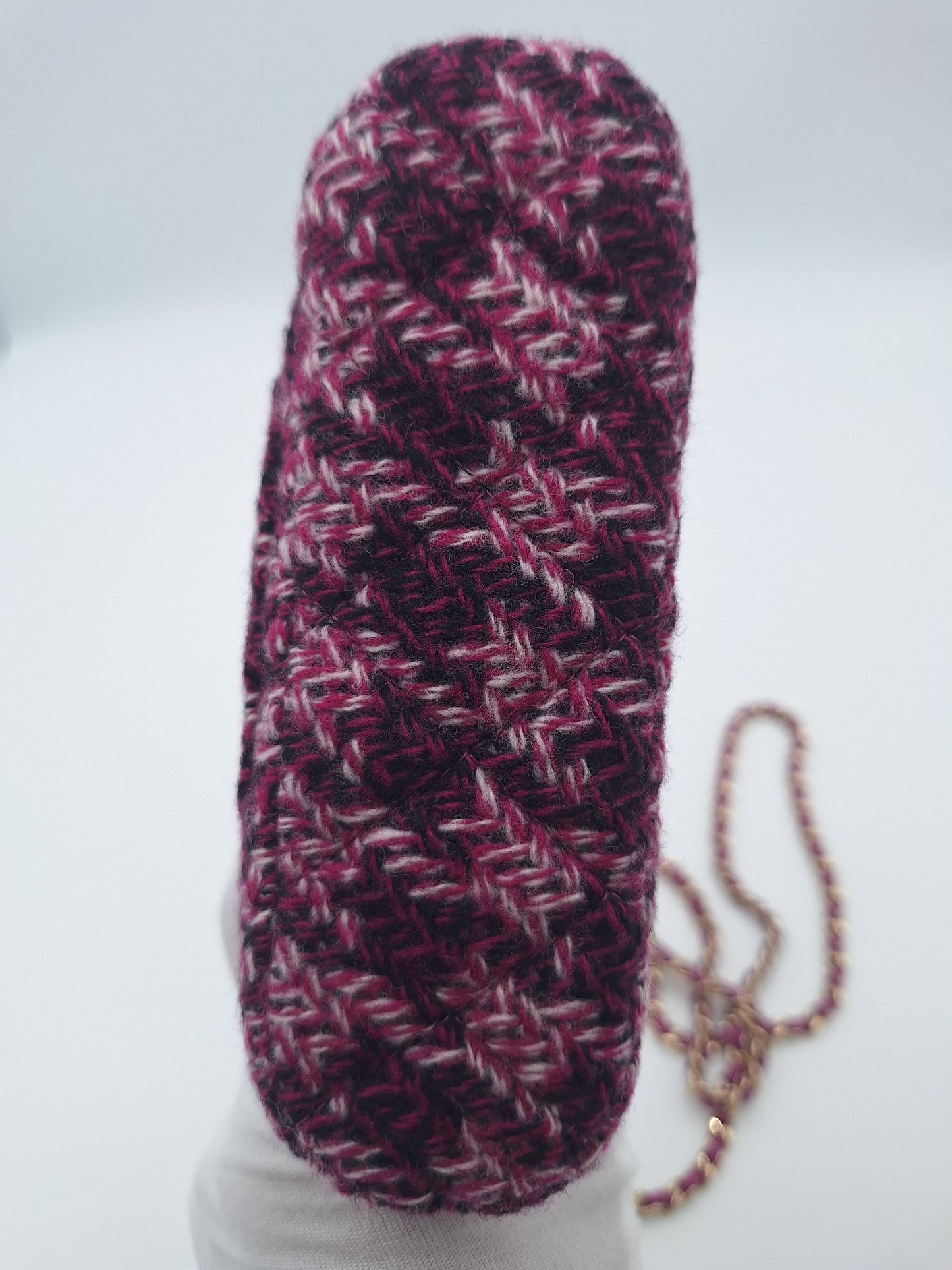 Chanel Purple Tweed Houndstooth Mini Crossbody Bag (US)
