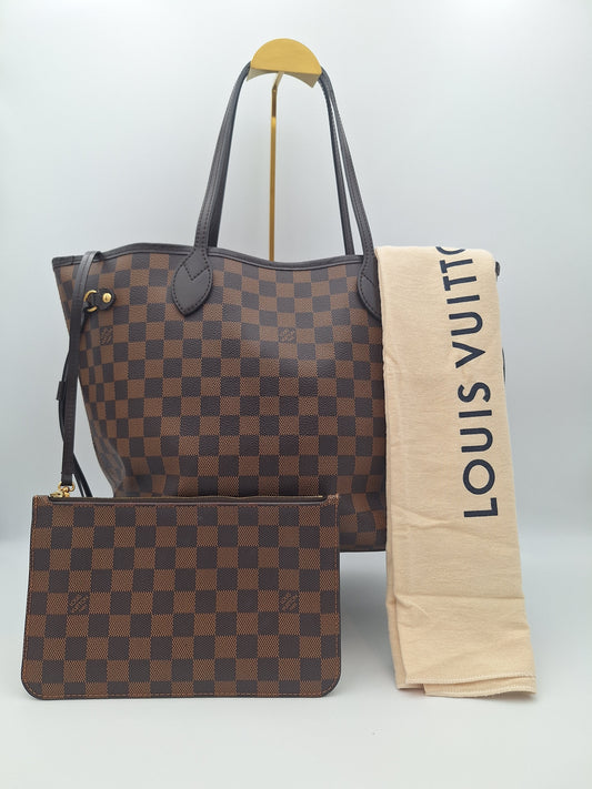 Louis Vuitton Neverfull MM Tote Bag in Damier Ebene Canvas (UK)