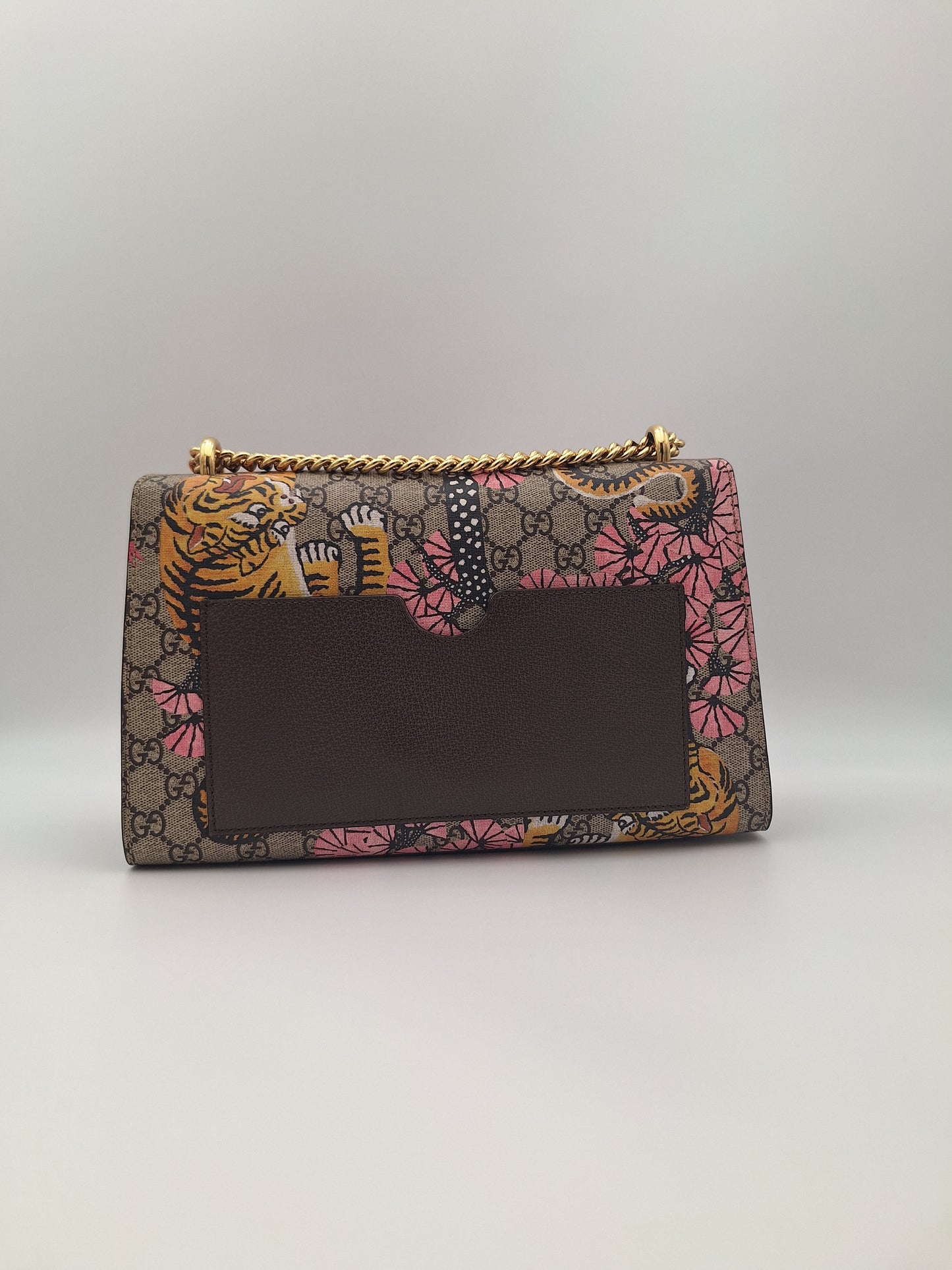 Gucci Padlock GG Supreme Tiger Print Chain Flap Shoulder Bag (UK)