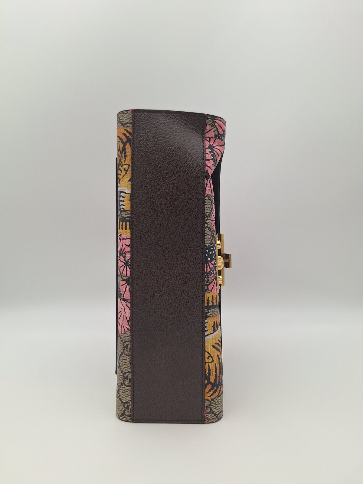 Gucci Padlock GG Supreme Tiger Print Chain Flap Shoulder Bag (UK)
