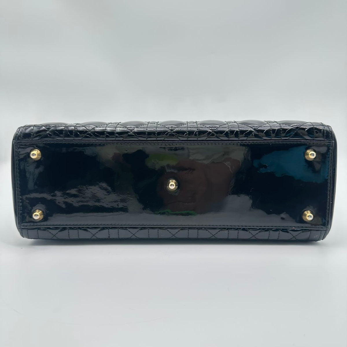 Dior Lady Dior 7-compartment patent leather black and gold (MM043)