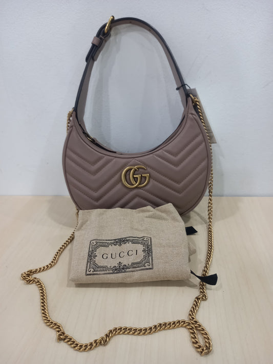 Gucci GG Marmont Half Moon Mini Chain Shoulder Bag 699514