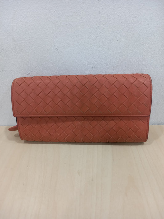Bottega Veneta Pink Intrecciato Continental ONE Long Wallet 150509