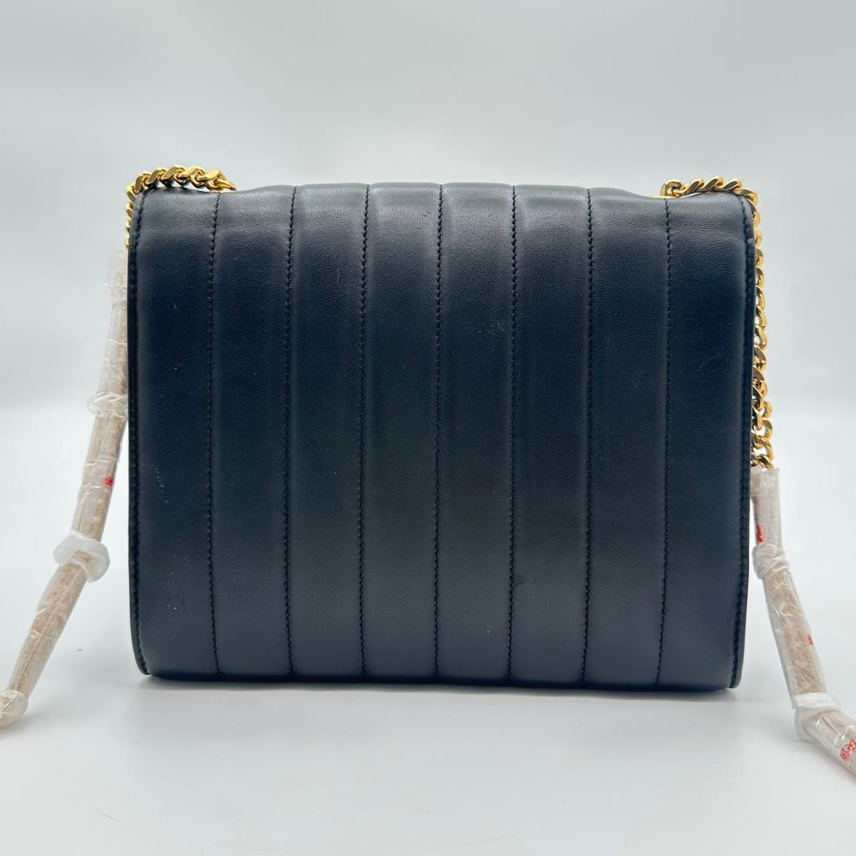 YSL Square Fat Chain Bag in Black and Gold (MM020)